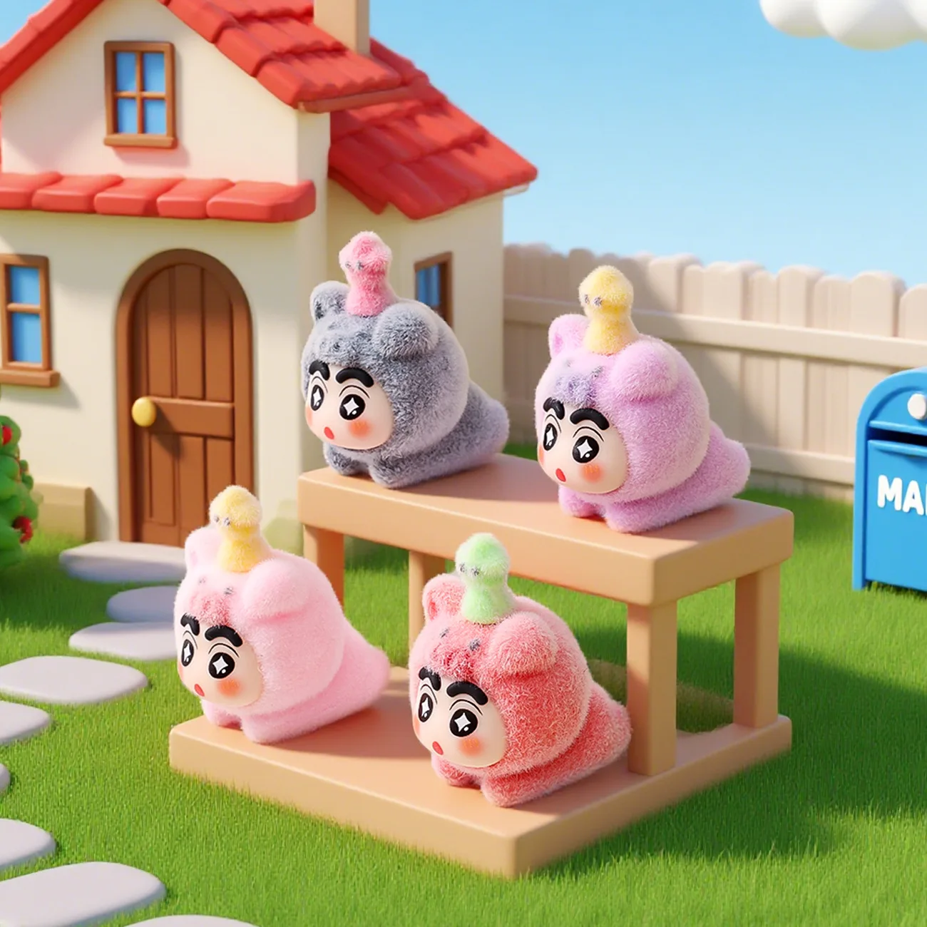 10 قطعة-جديد صغير كارتون الطفل سلسلة ثلاث سنوات لطيف الكرة لعبة مكتب عنصر الزخرفية للاستخدام المكتبي #4