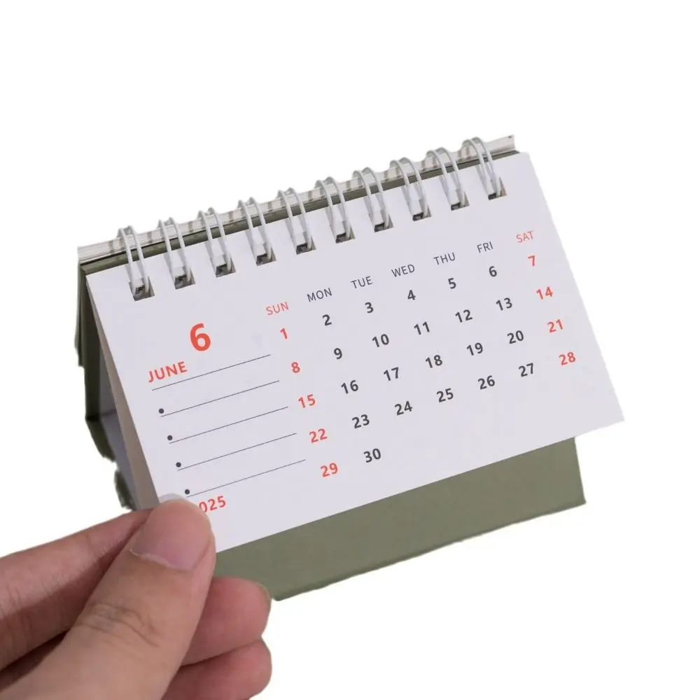 2025 Mini Desk Calendar Office School Supplies Table Calendars Simple Yearly Monthly Daily Planner Desk Accessories Decor