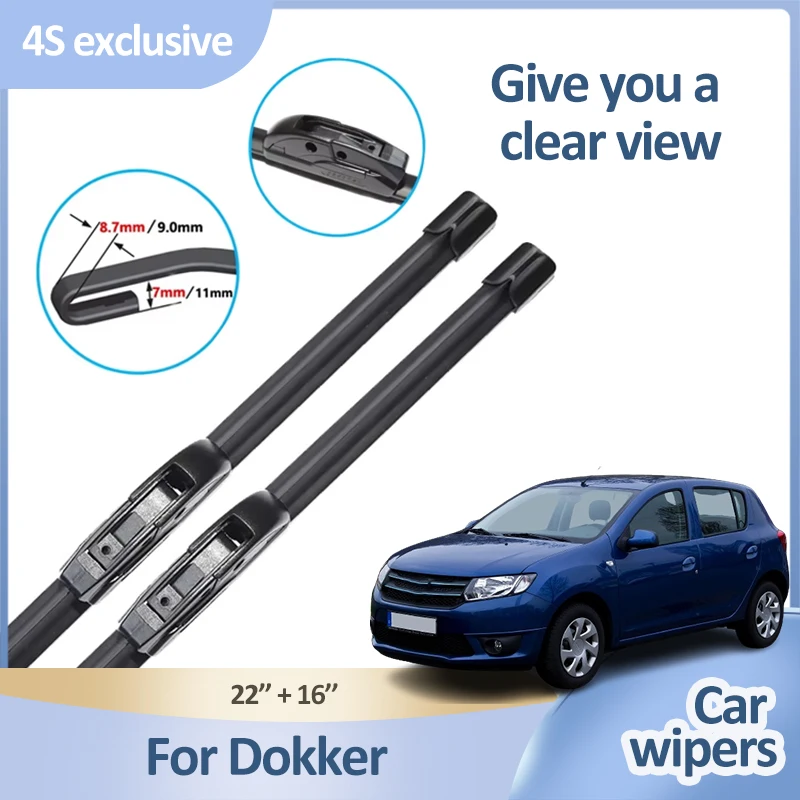 

Car Wiper Blade For Dacia Renault Dokker Kangoo Sandero 2012~2016 2015 2014 2013 Windshield Front Wiper Glasses Car Accessories