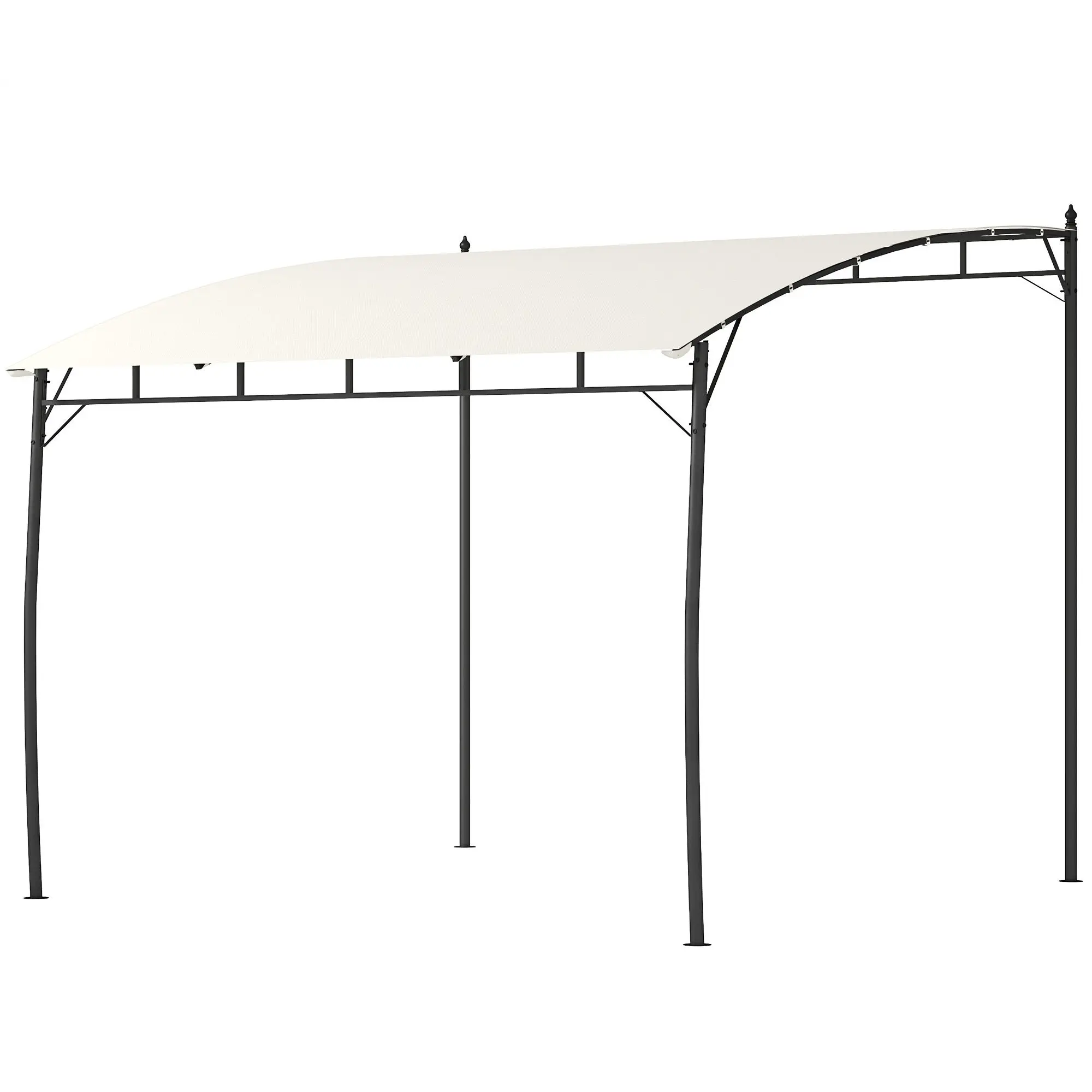 

For Outsunny 10' x 10' Outdoor Pergola Gazebo, Garden Sun Shade Shelter with Metal Frame for Porch, Patio, Deck, Backyard, Cream