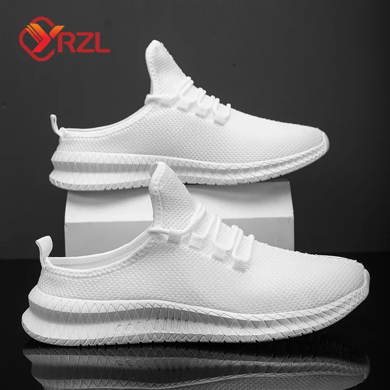 YRZL Zapatillas Casaul para Hombre Zapatos de Malla Transpirables Antideslizantes Ligeros Medias Zapatillas Mocasines de Verano al Aire Libre Zapato Pigre para Hombres