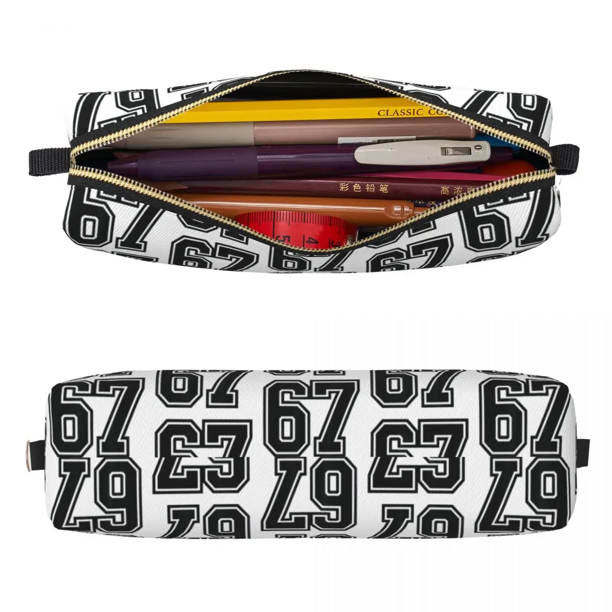 67 Meme Six Seven 6 7 Meme Design 6 7 Pencil Cases Pencilcases Pen for Student Big Capacity Bags Office Cosmetic Stationery