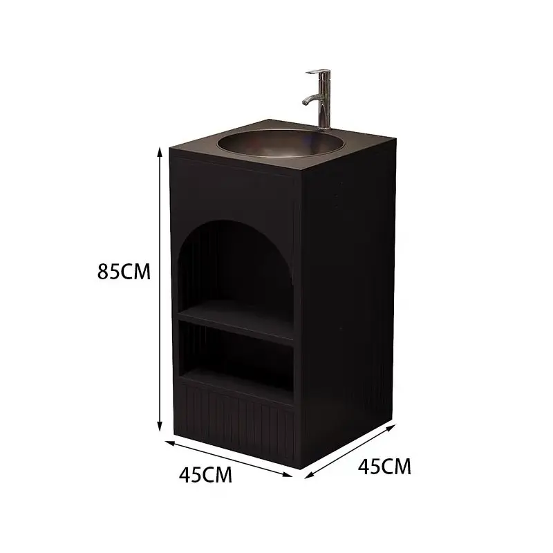 

Small Floor-Standing Industrial Style Sink Retro Wash Cabinet Integrated Basin Barbecue Celebrity Color Column Trendy Bathroom