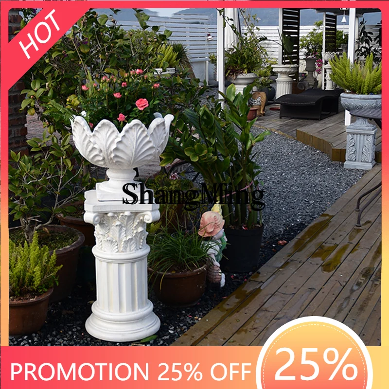 

ZYY Premium Relief pillar petal pot courtyard balcony outdoor wedding celebration road lead villa entrance garden arrangement