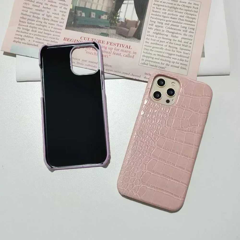 새 모델은 iPhone 16plus 악어 패턴 전화 케이스에 적합합니다. 15promax ... - 3
