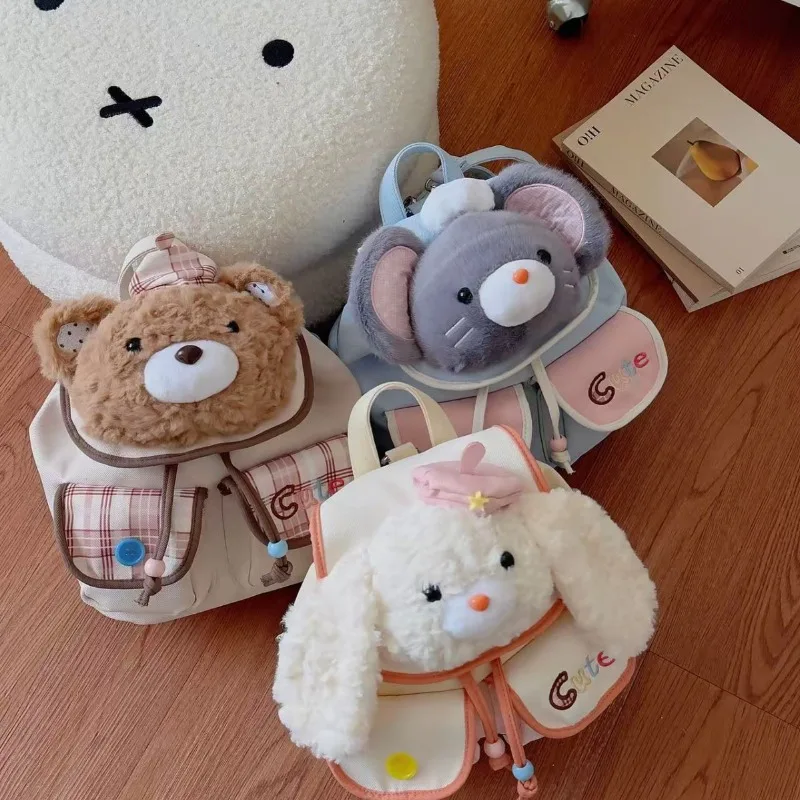 2026 New Women's Backpack Fashion High Quality Drawstring 3D Backpack Cartoon Cute Leisure Versatile Women's Storage Backpack
