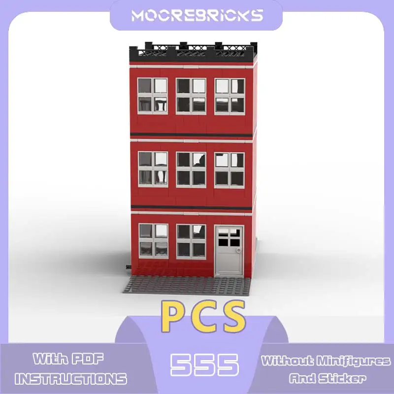 MOC Building Blocks Basic Modular Architecture Assembly Small Particles Street View Model Toy Set Children's Holiday Gifts
