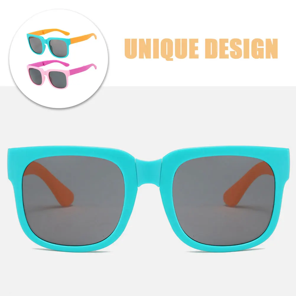 

1pcs Kids Folding Sunglasses Adorable Children Summer Sunglasses Foldable Uv Protection Eyewear Beach Accessories For Boys