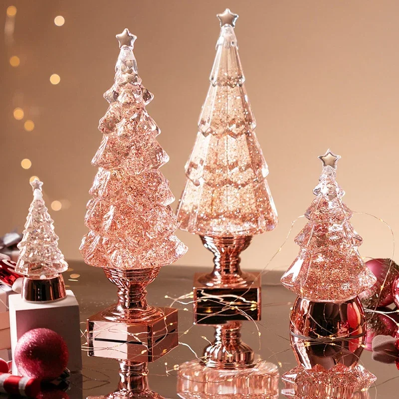 

Celebrity Snow Music Box Glowing Christmas Tree Night Light Gift Children Led Minimalist Birthday Ornament Toy Home Decoration