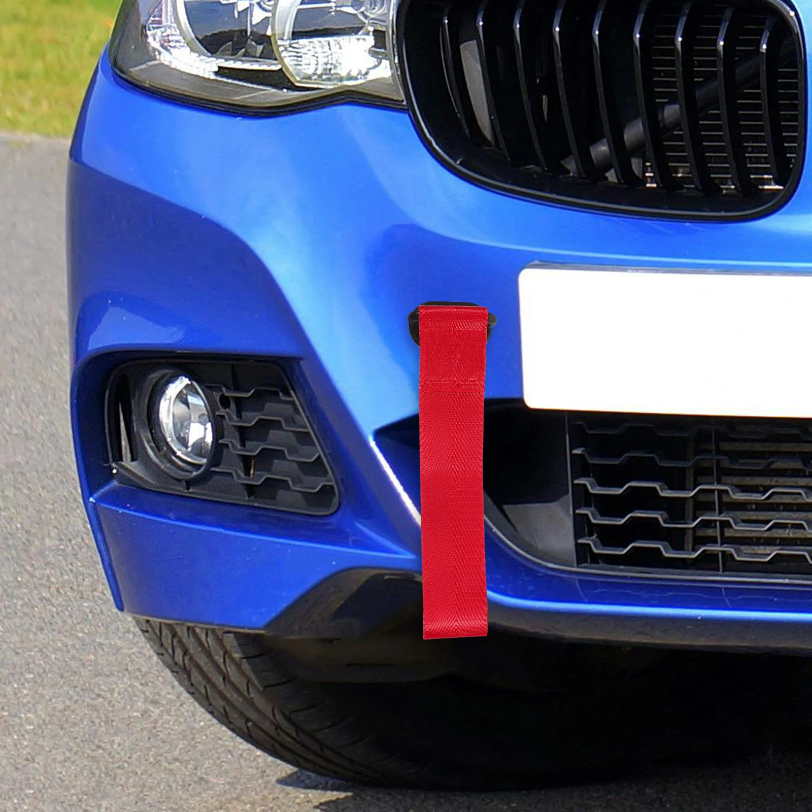 

2pcs Durable Abs Tow Decoration Towing Ring For Car Trailer Easy Install Resistant Fade Sturdy Bumper Tie Down Auto Accessories