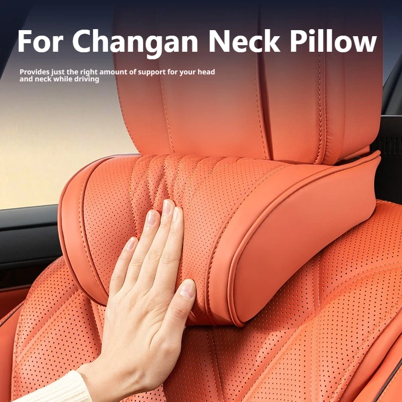 Luxury Memory Foam Nappa Leather Car Lumbar Support For Changan UNI-V UNI-T CS75 PLUS CS55 PLUS CS35 MAX UNI-K Car Waist Pillow