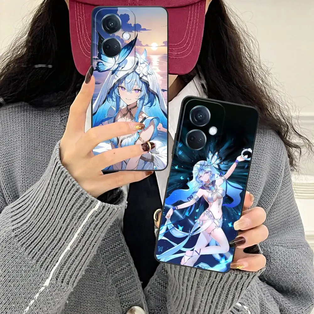 Wuthering موجات Shorekeeper جراب هاتف ل ممن لهم رينو 14 13 12 11 10 9 8 7 6 5 F T Pro 5G غطاء الطباعة الملونة غطاء فاخر #2