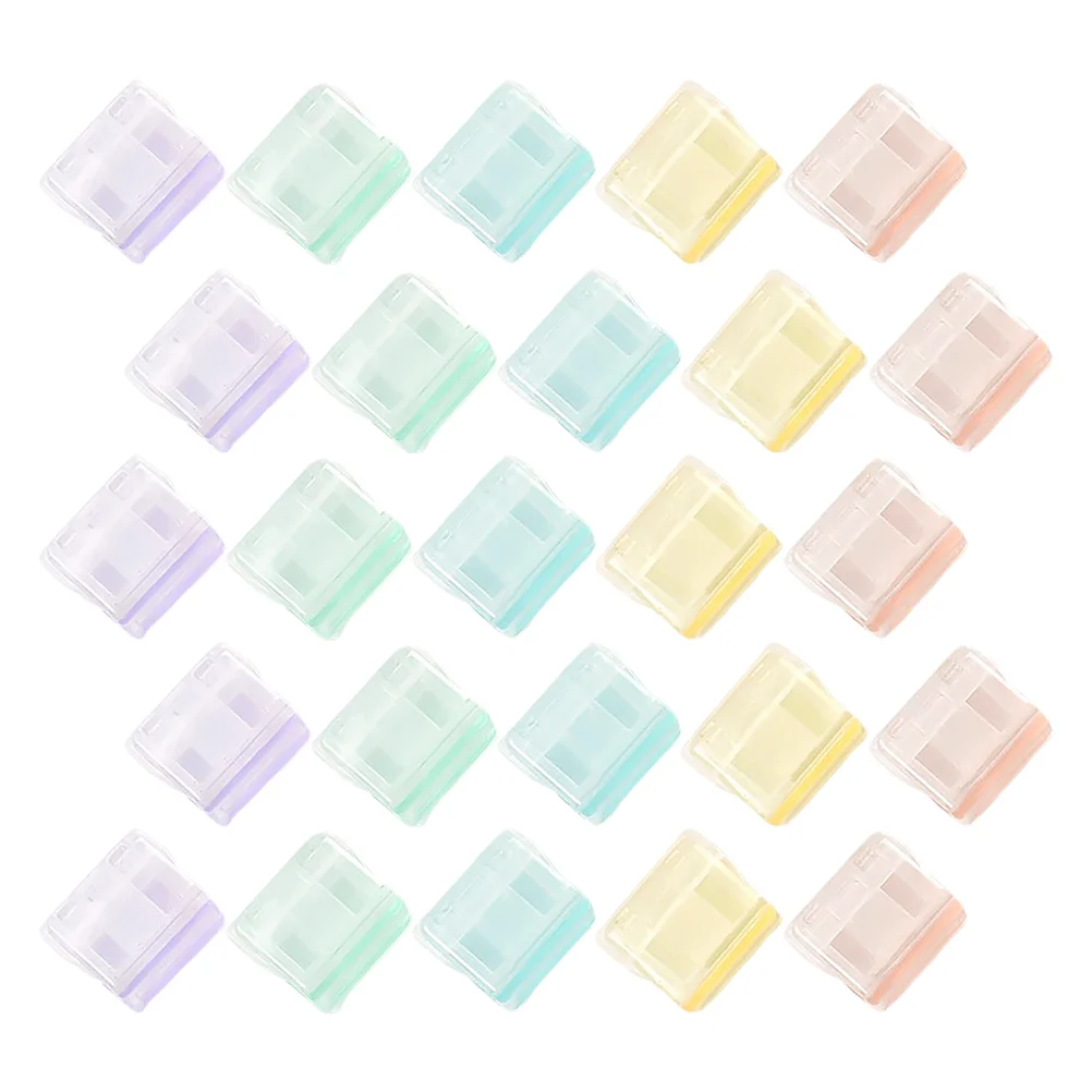 50 قطعة من مشابك اللوازم المكتبية الملونة، مشابك ملفات بلاستيكية، منظم ذو سعة كبيرة للمستندات المكتبية، قابل لإعادة الاستخدام