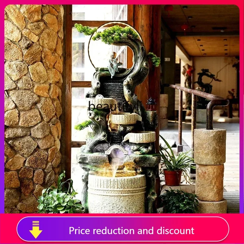 C139  Chinese-style Zen rockery, flowing water fountain, living room, entrance, hotel decoration, landscape floor ornament