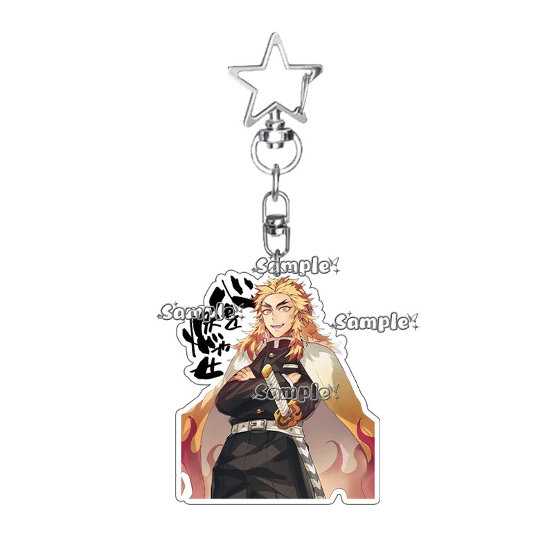 Anime Zenitsu Rengoku Keychain Acrylic Accessory