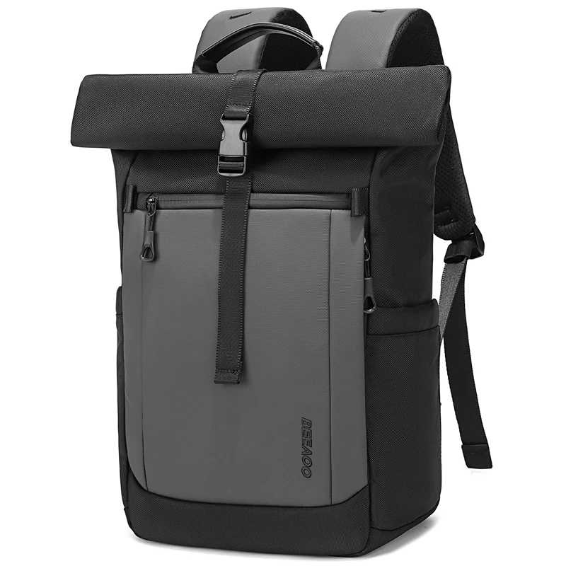 

Men's Roll Top Backpack SchoolBag Waterproof Expandable 16 Inch Laptop Bag for Commute Travel