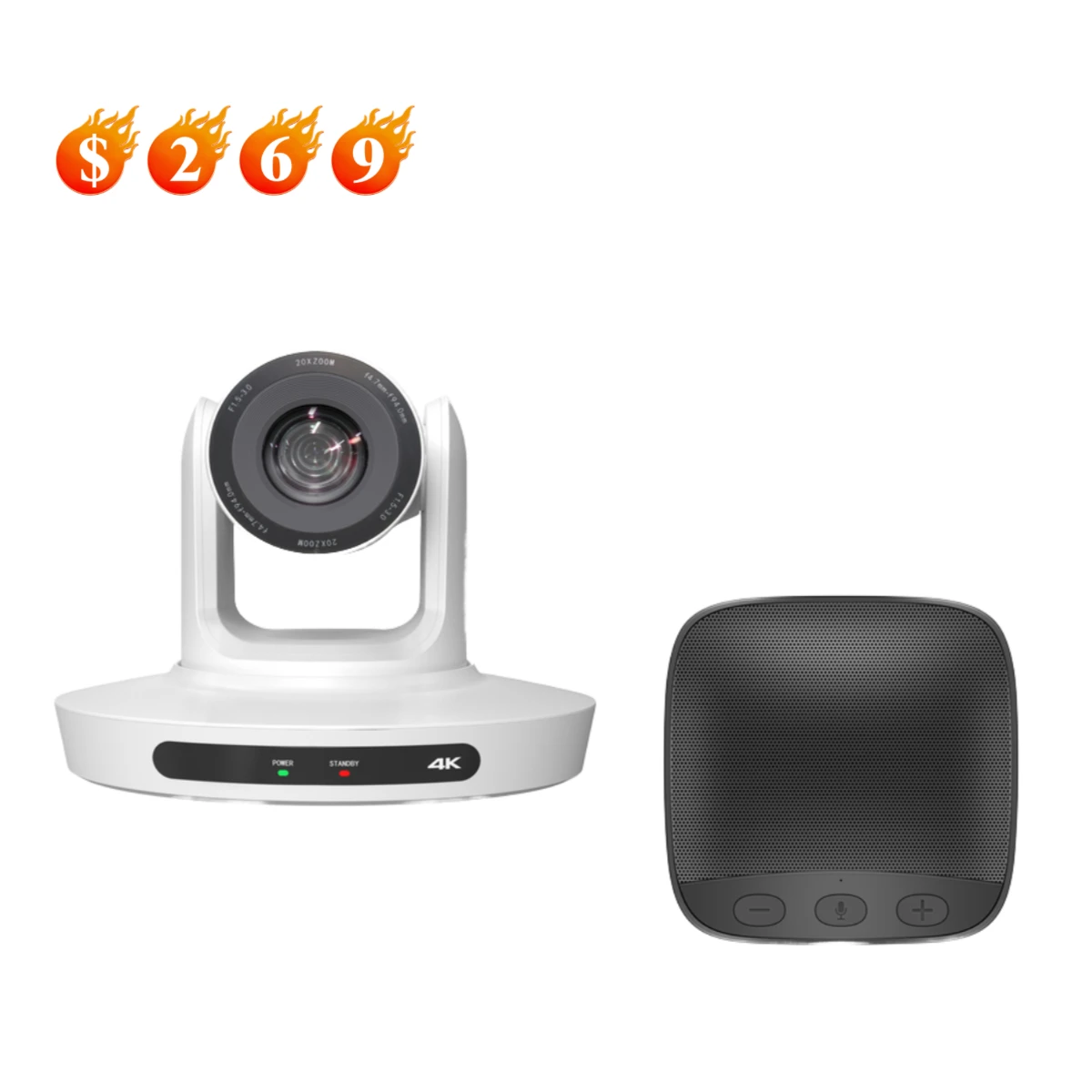 كاميرا 4K PTZ وحزمة ميكروفون متعددة الاتجاهات 20X AI تتبع تلقائي HDM1 كاميرا PTZ لمؤتمر البث المباشر للكنيسة #2