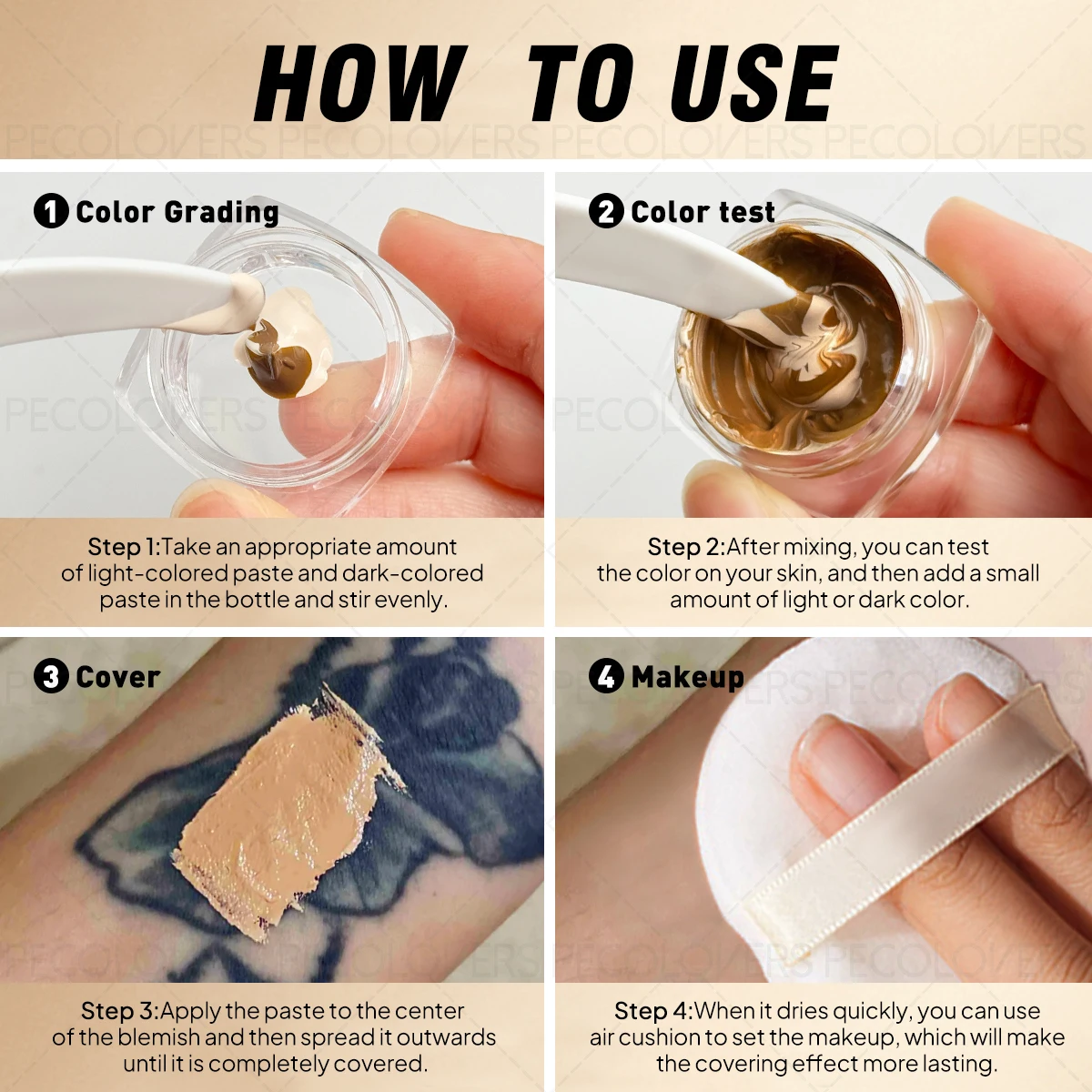 1SET Matte Concealere, Buildable Coverage, Waterproof & Long-Lasting, Suitable for All Skin Tones, Face Makeup Cosmetic