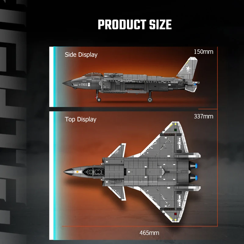 Sembo 1129Pcs Verticaal Opstijgen En Landen Van Vliegtuigen Modelbouwstenen Moc Militaire Gevechtsvliegtuigen Gevechtsstenen Speelgoed Jongens Geschenken