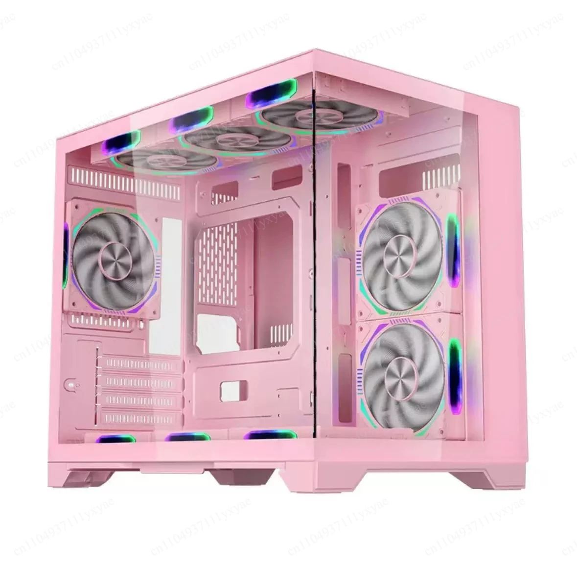 case-per-pc-desktop-edizione-matx-270-°-pannello-laterale-visibile-chassis-itx-vuoto-con-pannello-laterale-completo-per-raffreddamento