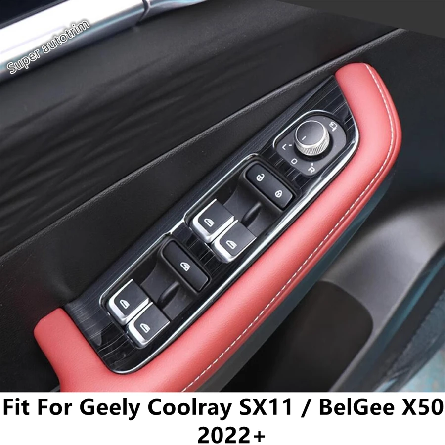 

Car Inner Door Window Glass Lift Panel Button Switch Frame Cover Trim Accessories For Geely Coolray SX11 / BelGee X50 2022 2023