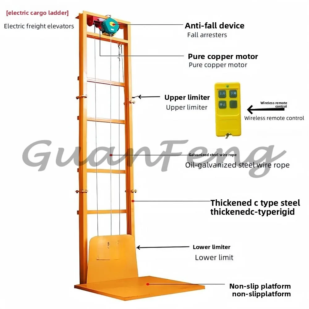 مصعد البضائع، مصعد كهربائي صغير، مستودع منزلي، فيلا، مصعد الطابق الثاني