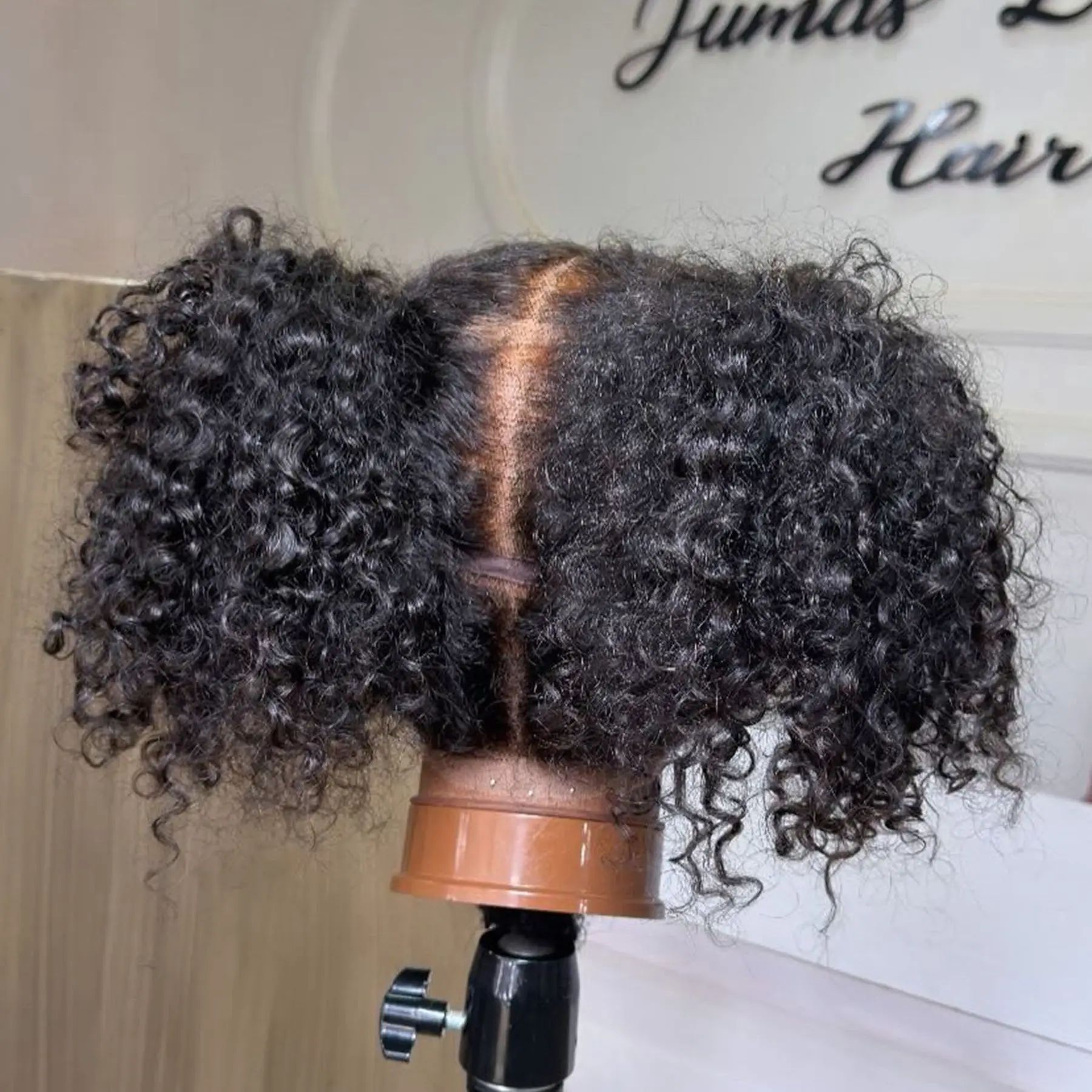 Black Color 13X4x1 HD Lace Frontal Synthetic Wig Ponytail Jerry Curly Preplucked Cosplay Daily Party Wedding Soft Hair Prepluck