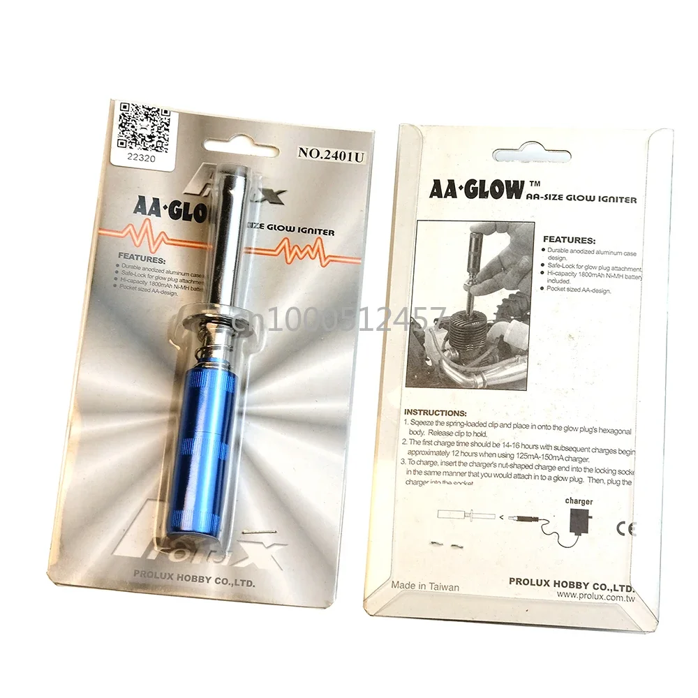 برولوكس # 5 بطارية AA قضيب إشعال كهربائي معدني مع مشبك إشعال الطاولة لنموذج قارب سيارة RC (بطارية مع/س)