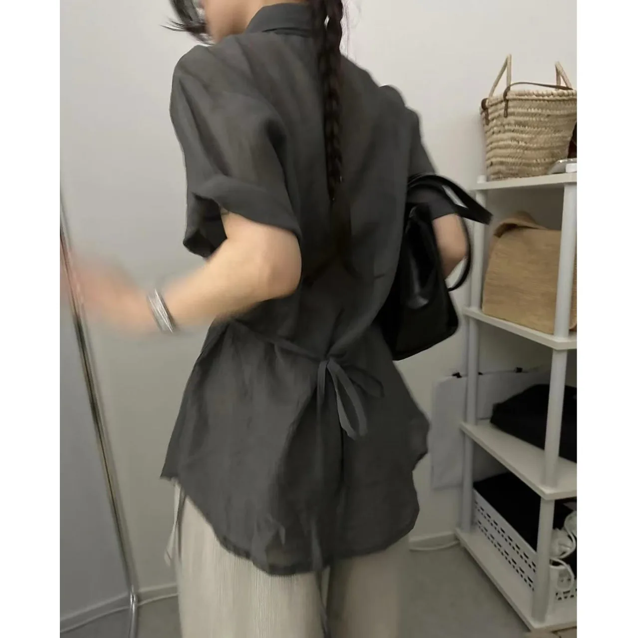 ฤดูร้อน Simple Ba สายกระชับสัดส่วน Earlet Ruffle ชุดผ้าม่านผู้หญิง irt เส้นใยโพลีเอสเตอร์ ort Sve บาง Sle ทน t...