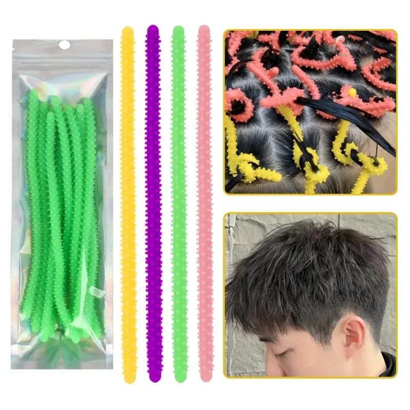 10pcs silicone fireworks bars, hair dye and beauty tools, reggae perm, curl iron bars