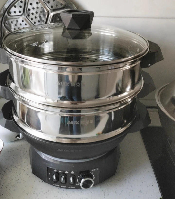 

Электрический пароварка вок, бытовой многофункциональный электрический горшок для приготовления на пару, жарки и тушения, встроенный электрический горячий горшок