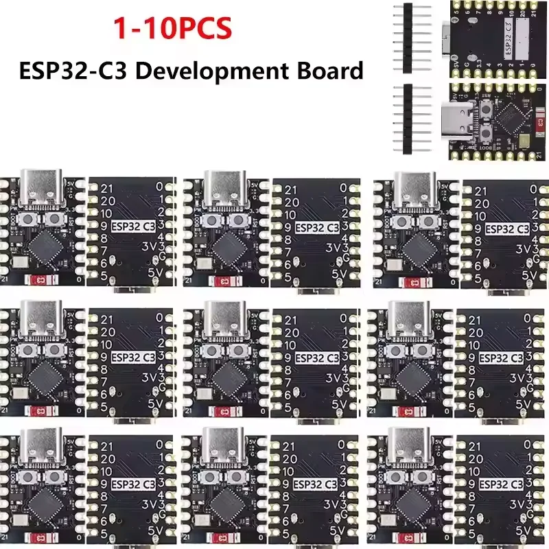 10-1PCS ESP32-C3 Development Board Mini Wifi Bluetooth Module RISC-V ESP32-C3 SuperMini 4MB flash Type-C IOT Board for Arduino