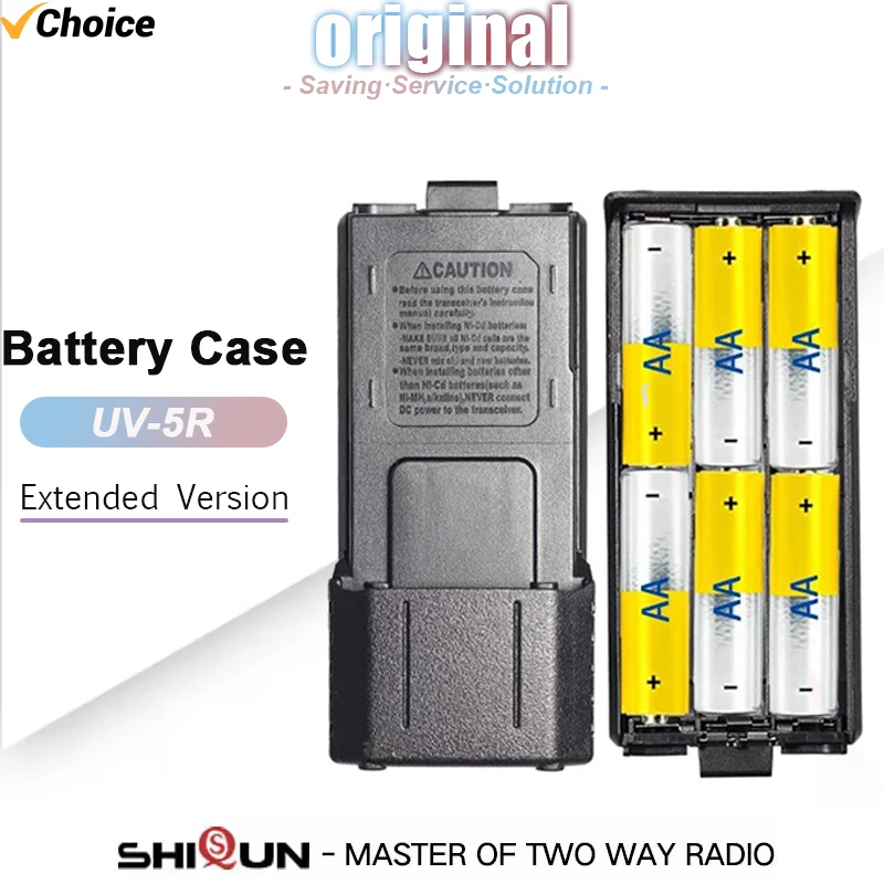 Baofeng UV-5R Battery Case Shell Extended Battery Housing BL-5 6xAAA Batteries Box for UV-5RE UV-5RA Walkie Talkie Accessories