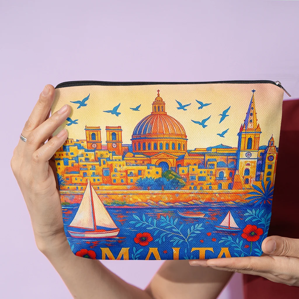 1 Buah Tas Makeup Motif Pemand - Women Bags Malta ulasan dan harga