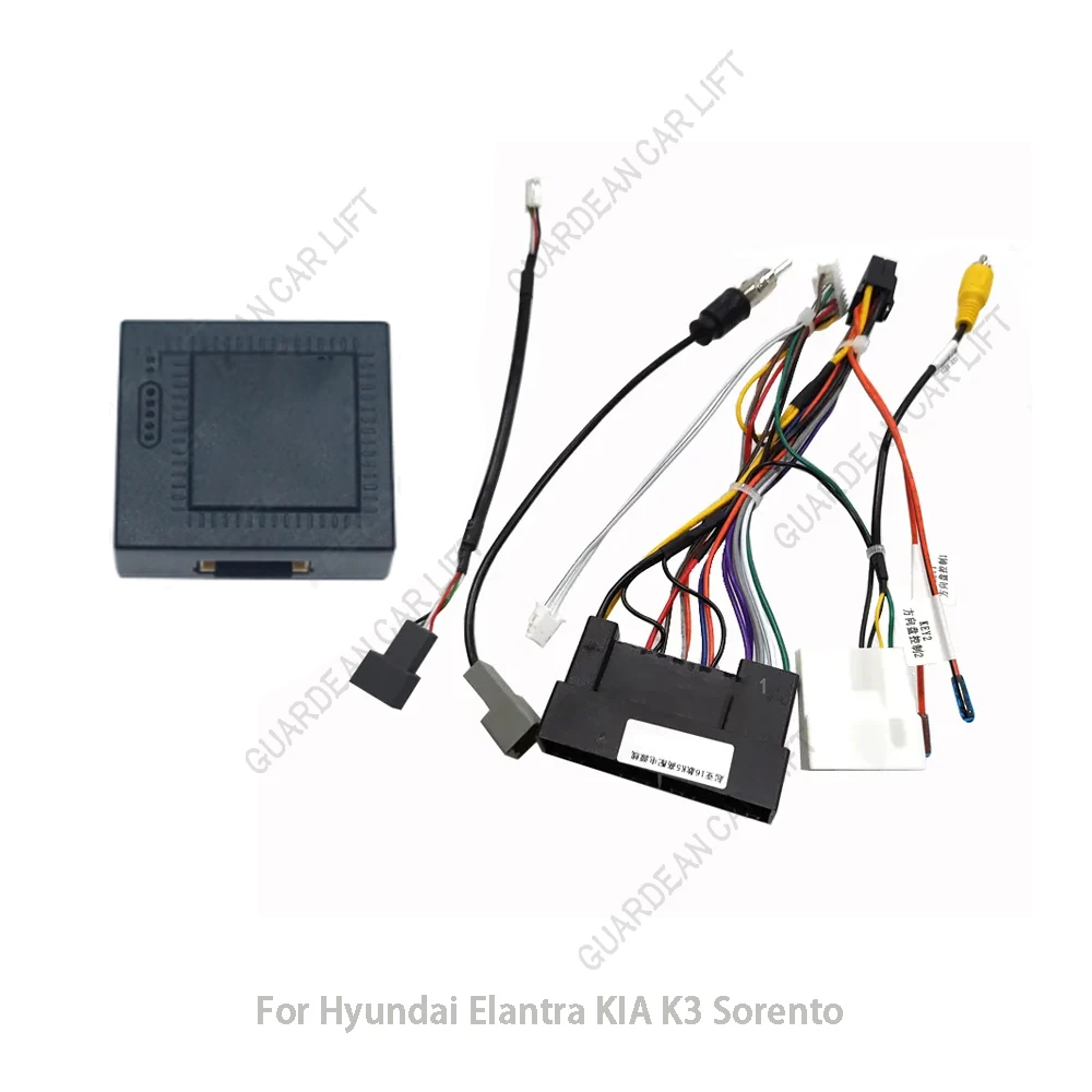 Car Radio Audio 16PIN Android Power Calbe With Canbus Box For Hyundai Elantra KIA K3 Sorento Wiring Harness Adapter