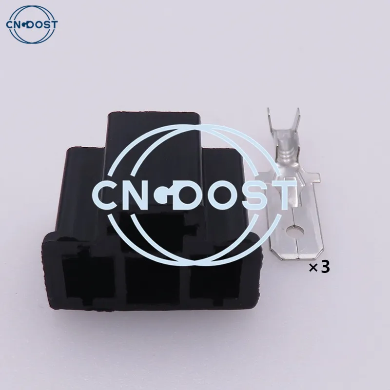 

1 Set 3 Pin AC Assembly PA66 Motorcycle H4 Unsealed Wiring Cable Plug Electrical Socket Auto Connector Lamp Holder Sockets