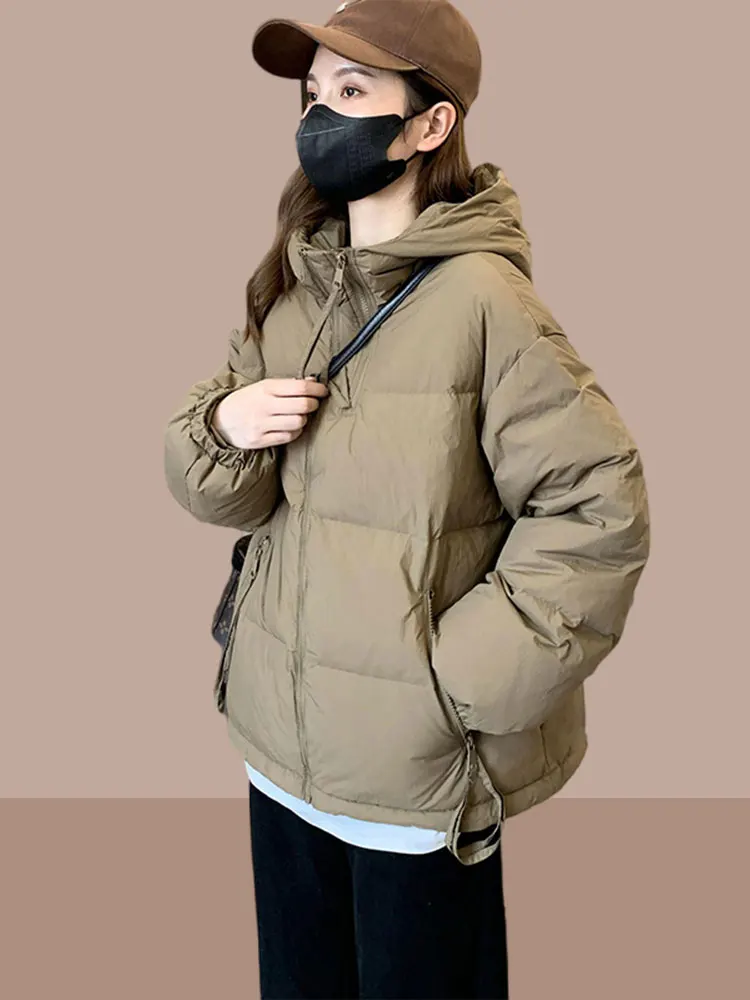 

Women's Winter Cotton Jaet Thin Warm ort Coat Thiened Warmth Small Size Outerwear Commute Sle Casual Long Sve Zipper