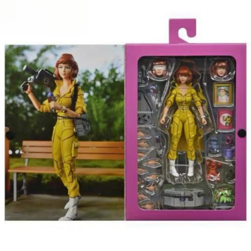 

Фигурки настоящие Neca 54233, подростковые мутанты, Черепашки-ниндзя, фигурки-журналисты, аниме, апрель о'нил Tmnt, кукла, Подарочные игрушки