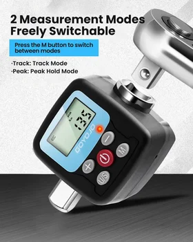 GOYOJO デジタルトルクレンチアダプター - 精密電子トルクツールコンバーターとメーター、LCDディスプレイ付き、1/2インチ、1/4インチが付属