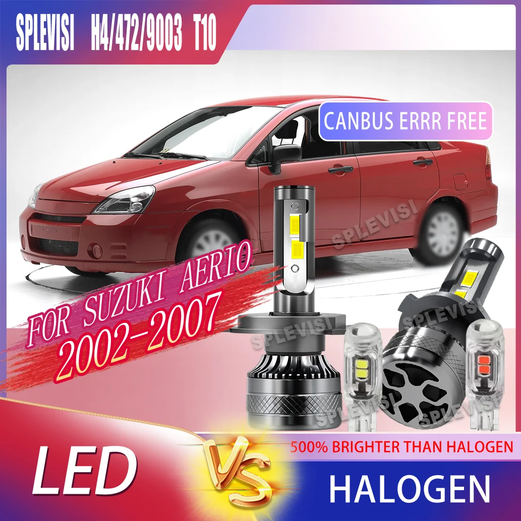 

built-in CANBUS error-free load resistor 2-year warranty H4 High Low Beam Bulb For SUZUKI Aerio 2002 2003 2004 2005 2006 2007