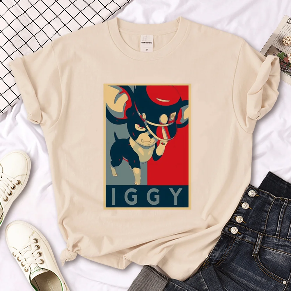 Best Selling Fashion New Iggie Jojo Iggy T-shirts Men Designer Comic Tee Female Designer Streetwear Anime Clothes Men T-shirt