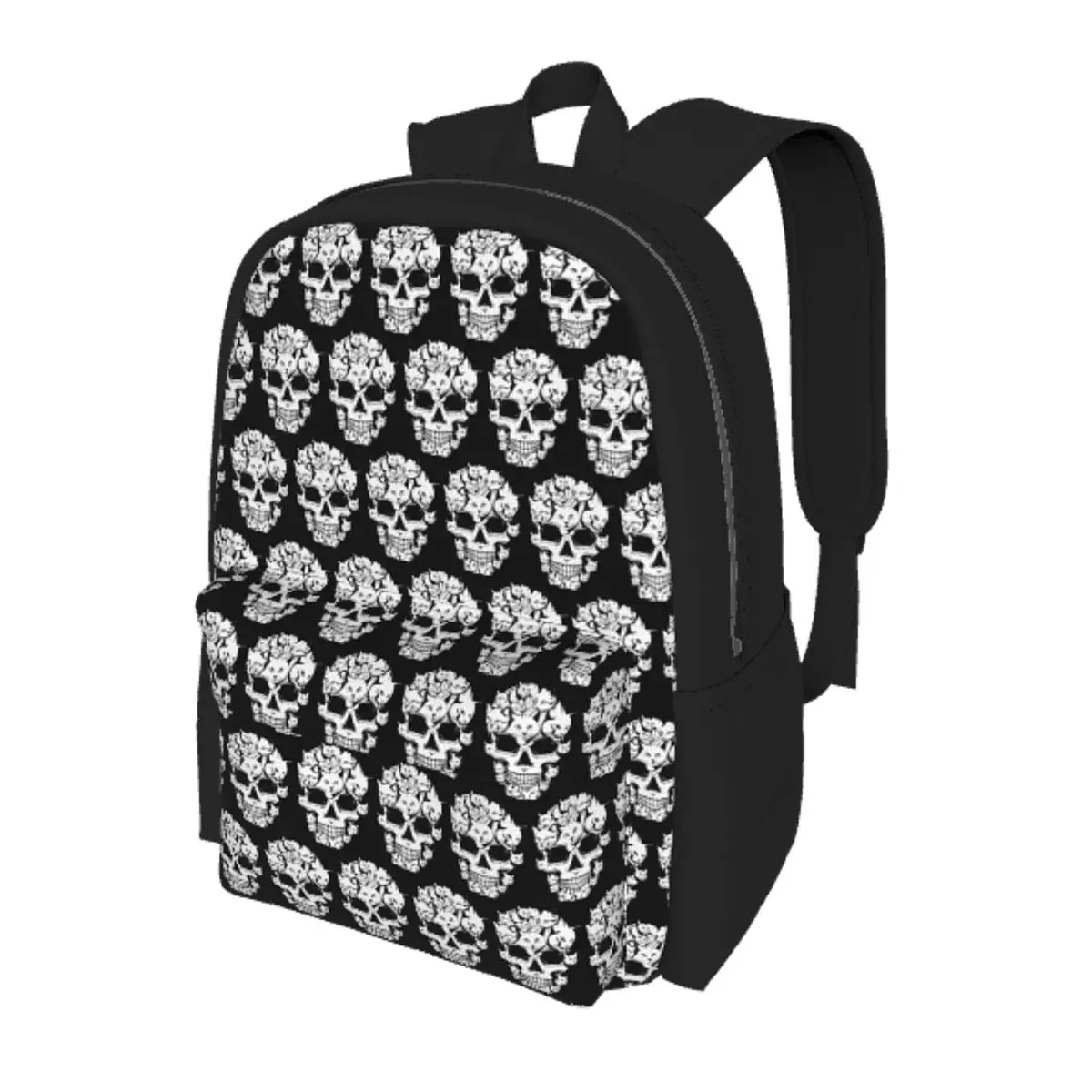 

Halloween Funny Cat Skull Cat Min Student Backpack School Bag Hiking Travel Daypack for Men Women Bookbag Shoulder Bags