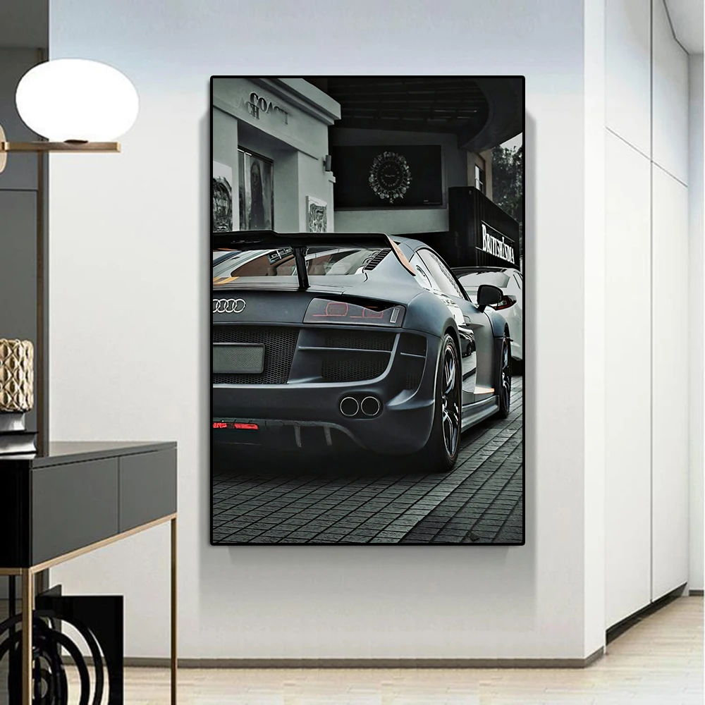 Fashion Luxury Supercar Poster Abstract Sports Car Tail Light Graffiti Canvas Painting Racing Wall Art Living Room Home Decor