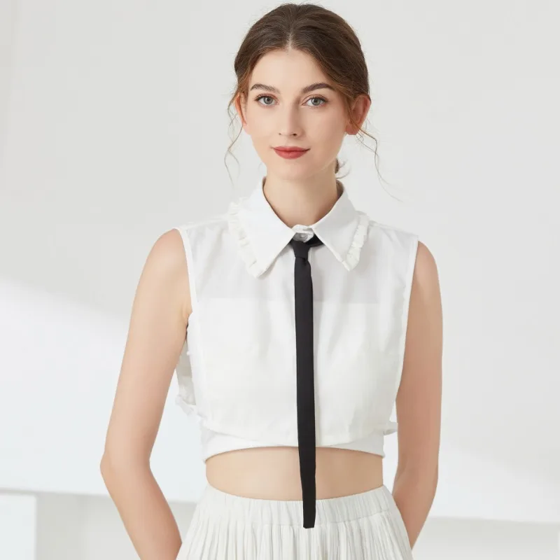 الشتاء التلبيب Bowknots وهمية طوق للمرأة خمر انفصال قميص طوق بلوزة سترة كاذبة طوق التلبيب العلاقات برقبة #3