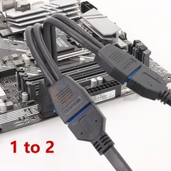 2 Port USB 3.0 Female to 20 Pin Header Motherboard Cable Internal Connection Dual Port USB 3.0 19 Pin Y Splitter Drop Shipping