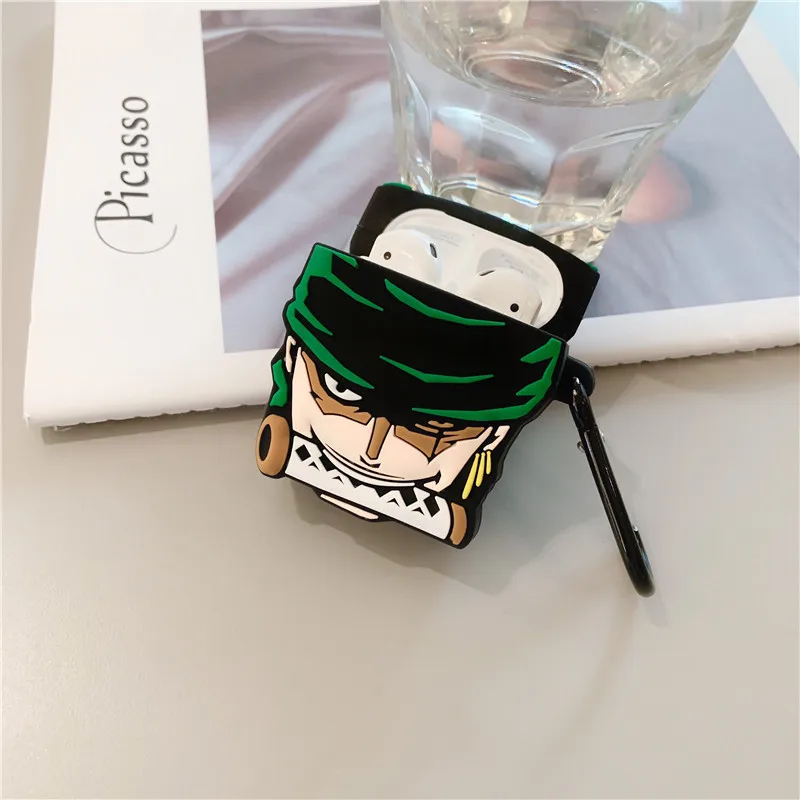For Airpods Pro 2 Case,ONE PIECE Zoro 3D Anime Silicone Protective Earphone Cover For Airpods 1 2 3 Case Cover Funda view 3