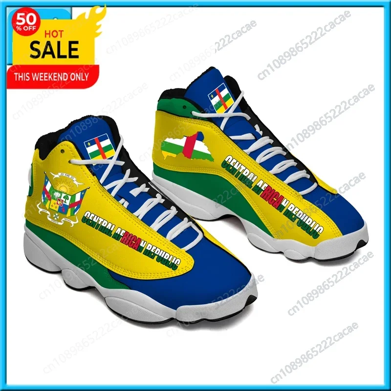 Dropshipping Print On Demand Central African Flag Custom Print POD Basketball Sneaker Shoes custom