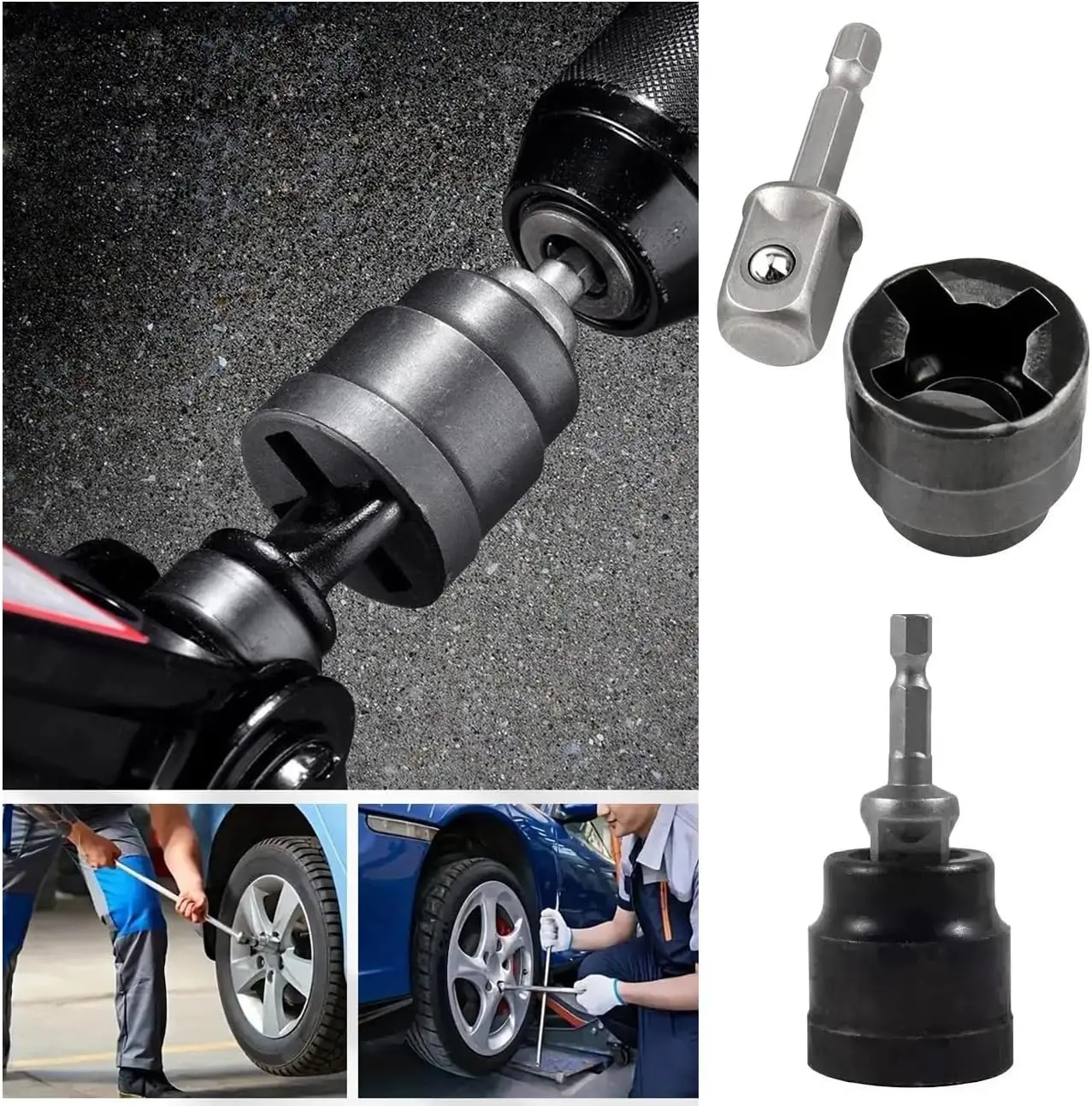 Hochleistungs-Anhänger-Wagenheber-Bohrer-Adapter aus Stahl, elektrischer Aufsatz für die Nivellierung von Booten und Wohnmobile, schnelle Installation, stabiler Notfall-Werkzeugsatz – Detail 9