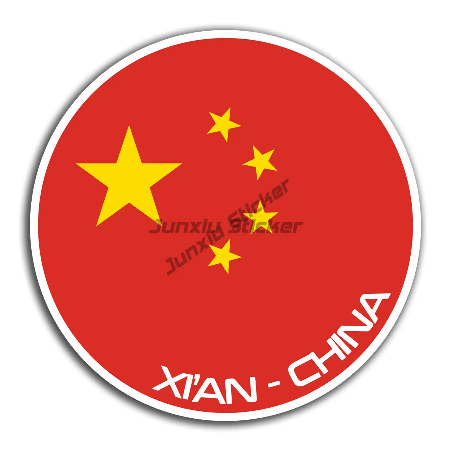 

Classic Design Xi'an China Flag Vinyl Stickers - Travel Sticker Laptop Luggage Waterproof Decor Reflective Sunscreen