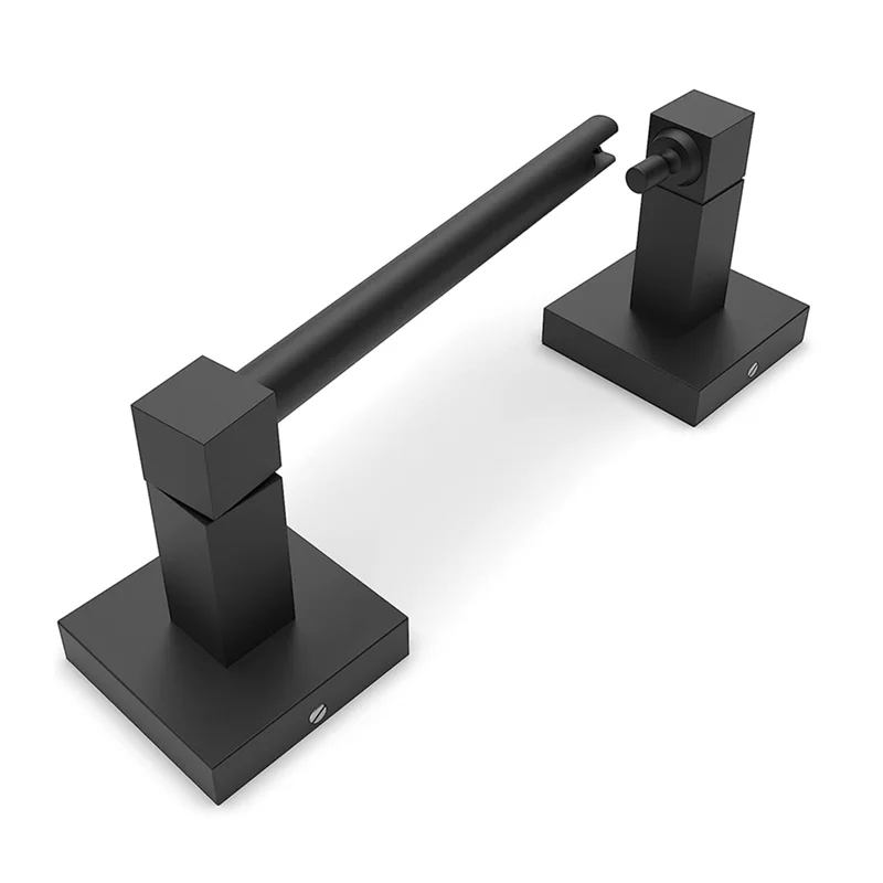 Black Stainless Steel Toilet Paper Holder Double Post Pivot Square Paper Towel Holder Toilet Toilet Holder-AT64